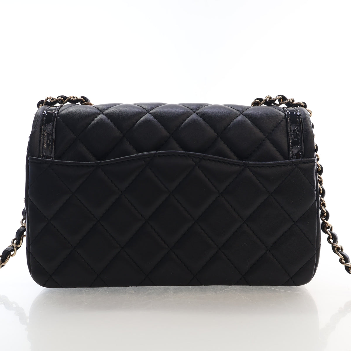 Pre-Owned Chanel Flap Bag Mini Lambskin CC, back view, photo 11 of 17