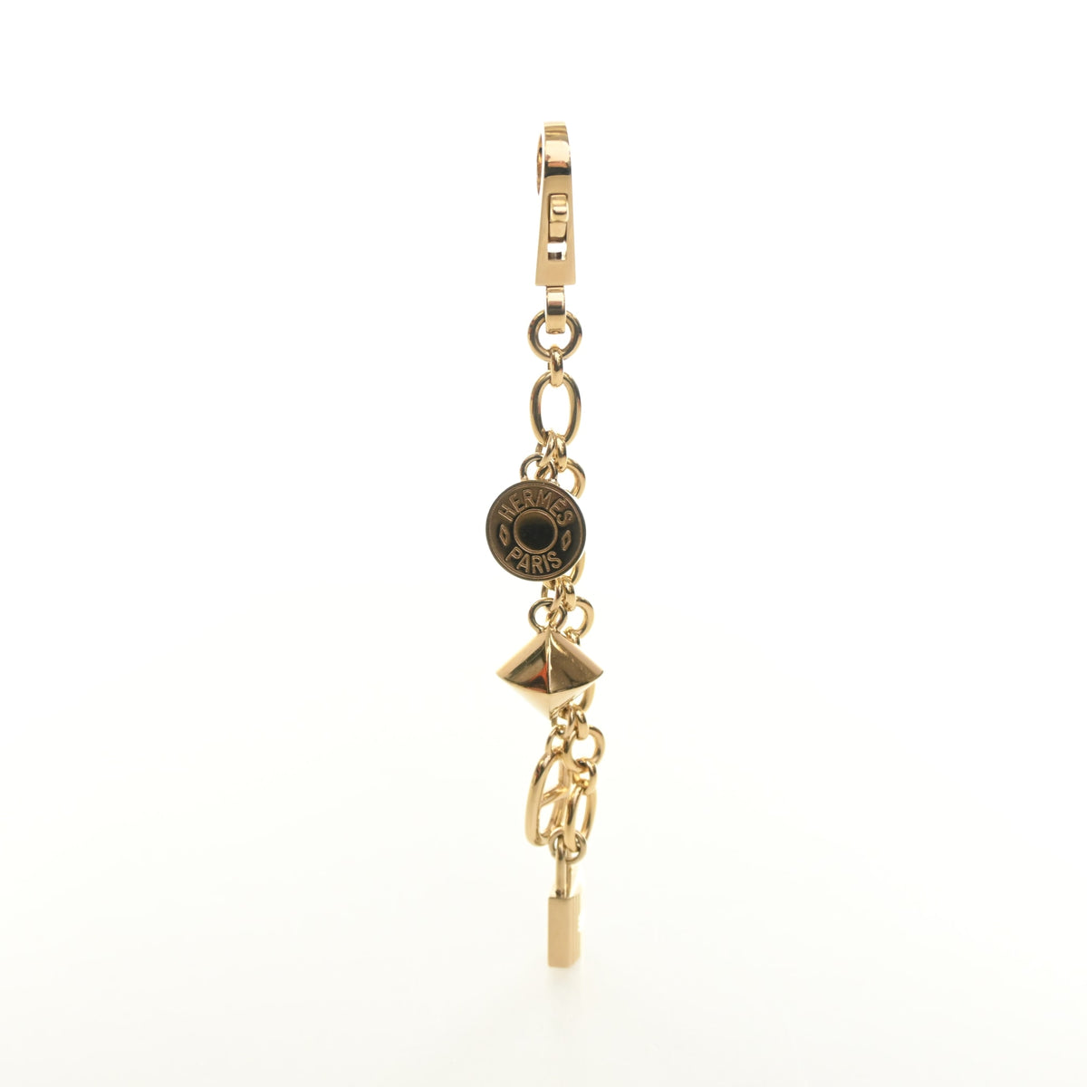 Pre-Owned Hermès Charm Breloque Olga Bag, gold hardware close-up, authenticated at Luxe Du Jour