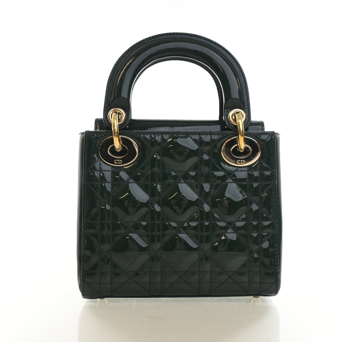Pre-Owned Christian Dior Lady Dior Mini Patent Leather, front view, photo 12 of 16