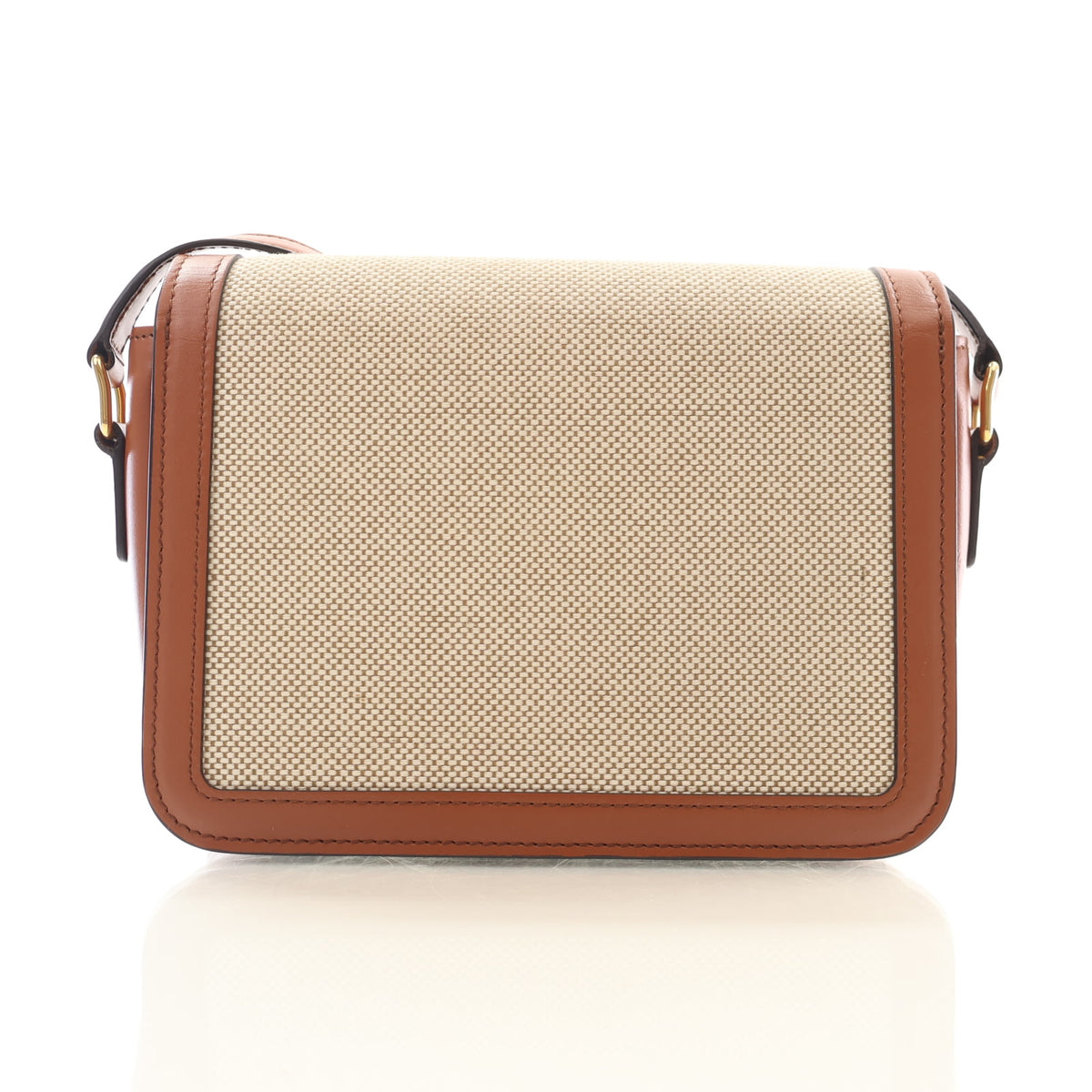 Pre-Owned Celine Flap Bag Teen Mixed Fibers Triomphe, front view, photo 11 of 14