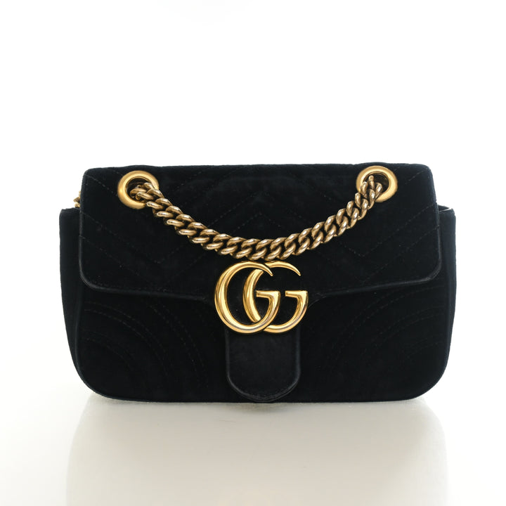 Gucci Mini Velvet Marmont Flap Bag