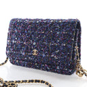 Chanel Tweed Wallet On Chai...