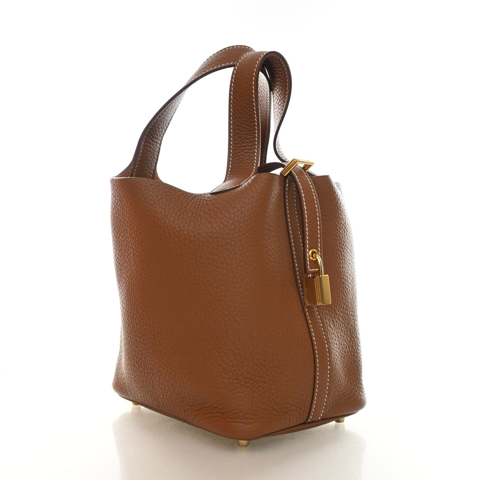 Hermes Gold Clemence Picotin Lock 18
