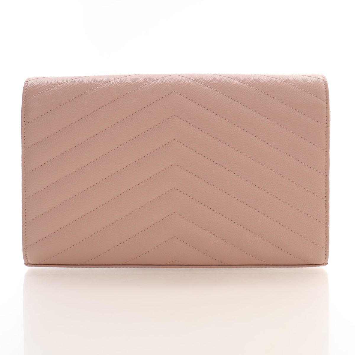 Pre-Owned Saint Laurent Chain Wallet Calfskin Cassandre Envelope, back view