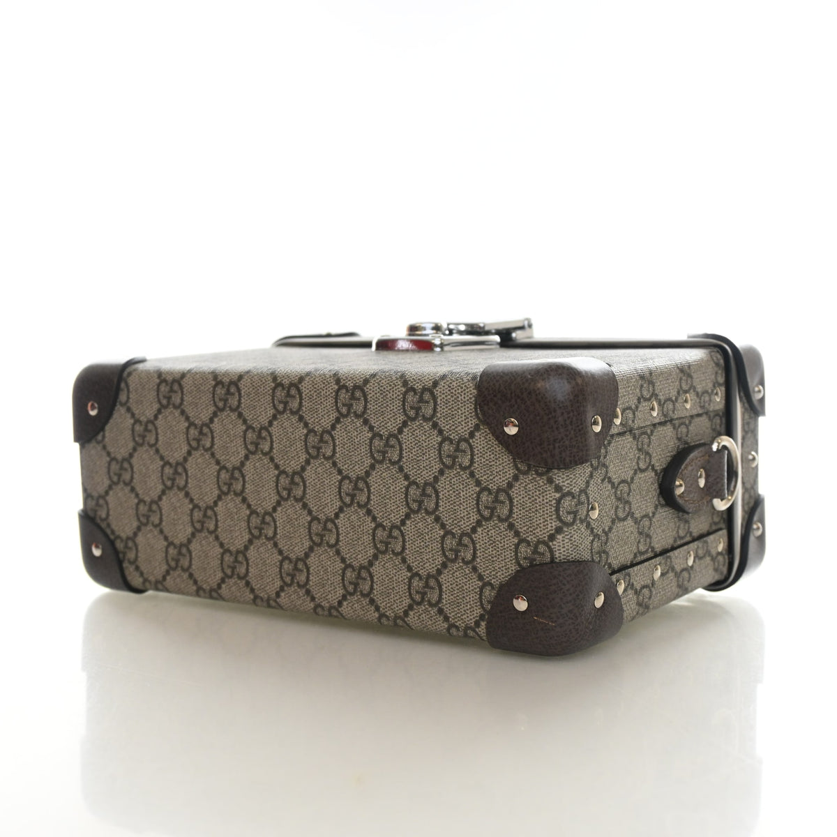 Gucci GG Supreme Globe Trotter Bamboo Handle Trunk Clutch, photo 7 of 14