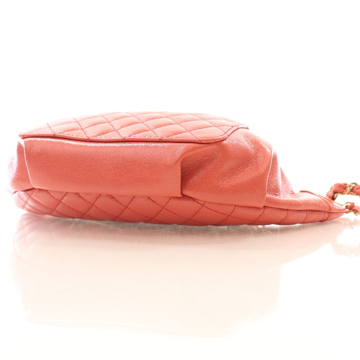 Pre-Owned Chanel Lambskin Quilted Waist Bag, base and feet view