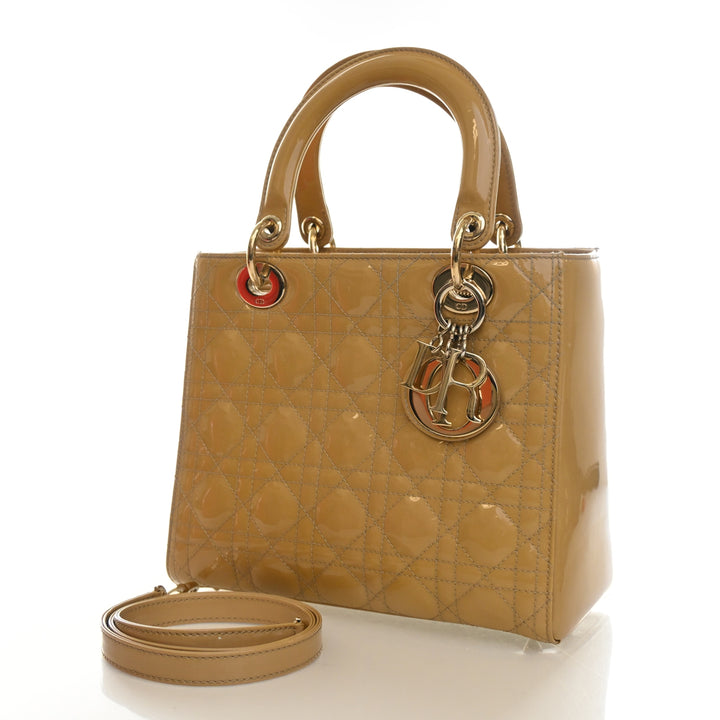 Christian Dior Medium Patent Lady Dior