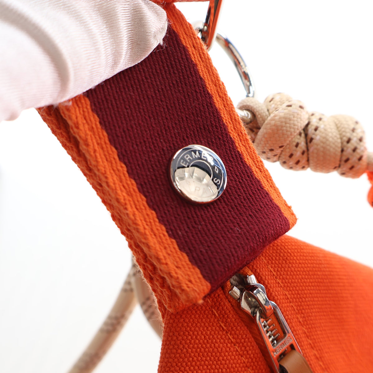 Hermes Orange Feu Toile Bride-A-Brac Case Small Model, photo 14 of 17