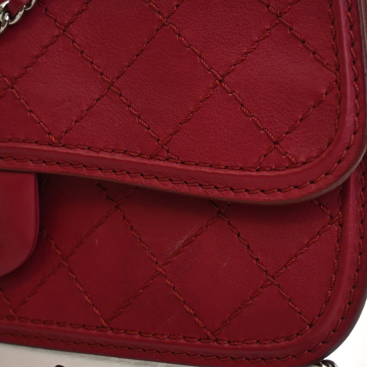 Chanel Vintage Medium Calfskin Double Stitched Flap Bag, photo 14 of 16