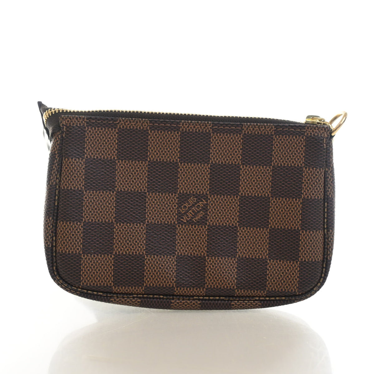 Pre-Owned Louis Vuitton Pochette Mini Damier Ebene Accessoires, front view, photo 10 of 12
