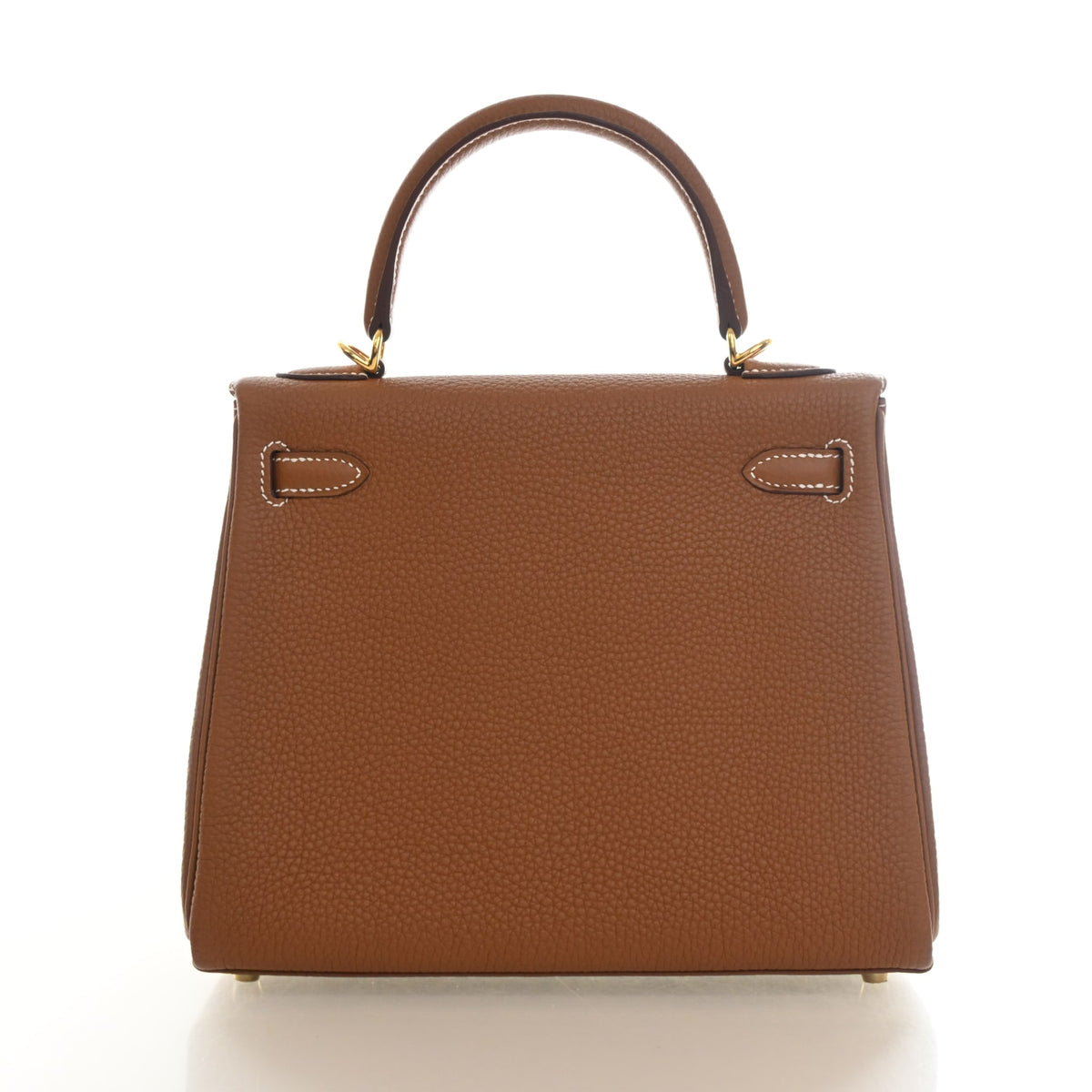 Pre-Owned Hermès Kelly 25 Gold Togo Leather, front view, photo 11 of 13