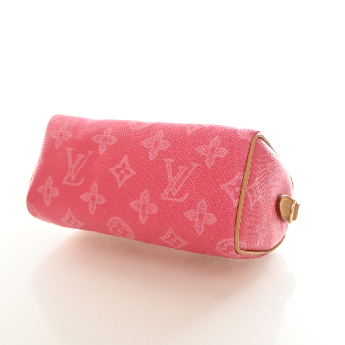 Pre-Owned Louis Vuitton Nano Speedy Monogram Origine Lin, corner detail