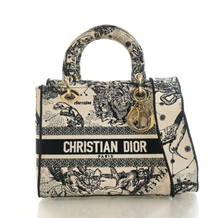 Christian Dior Medium Zodiac Toile De Jouy Lady D-Lite