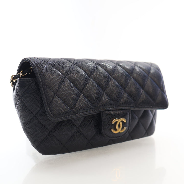 Chanel Caviar Sunglasses Case with Chain
