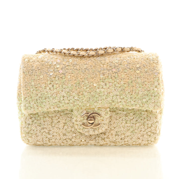Chanel Mini Sequin CC Flap Bag