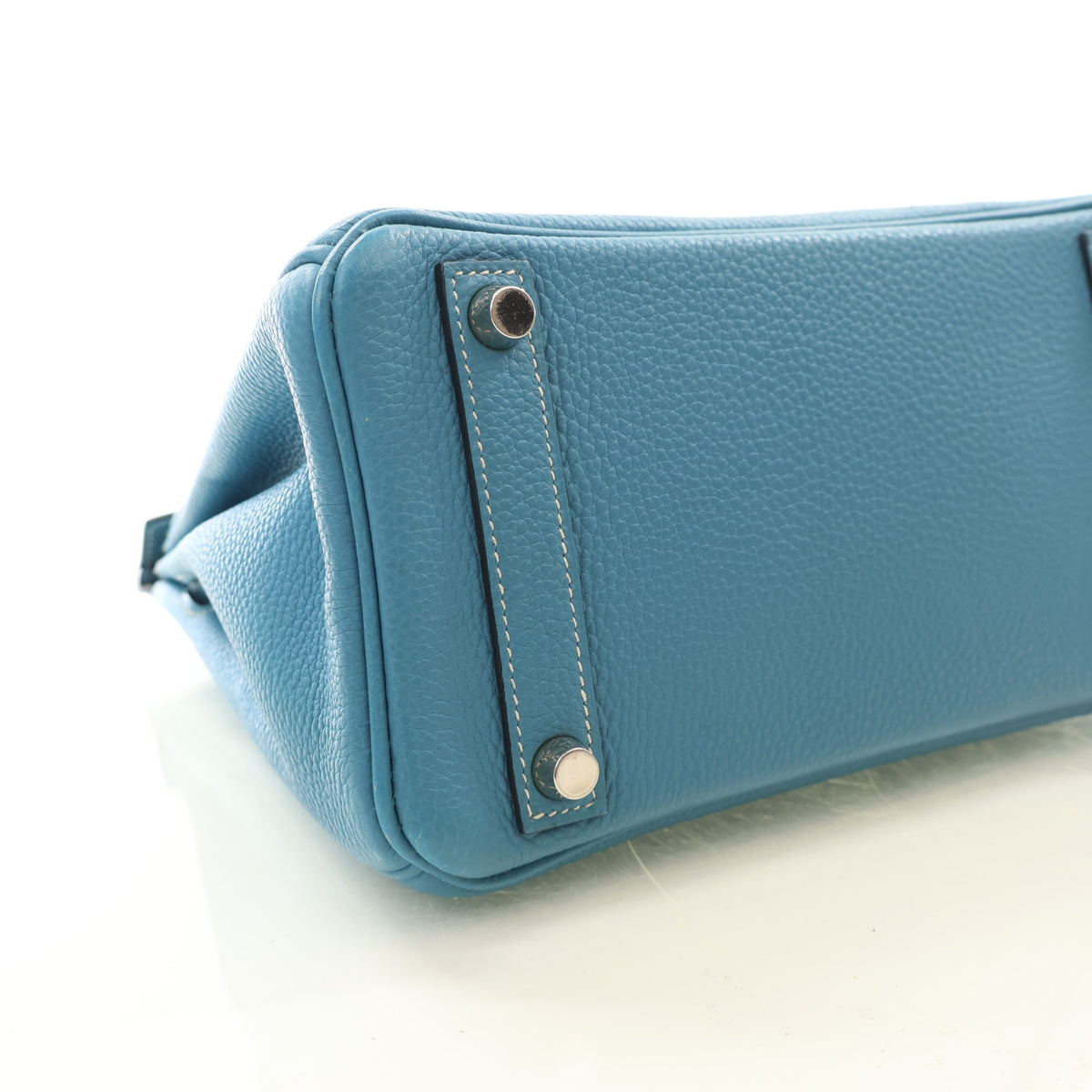 Pre-Owned Hermès Birkin 25 Bleu Jean Togo Leather, base view