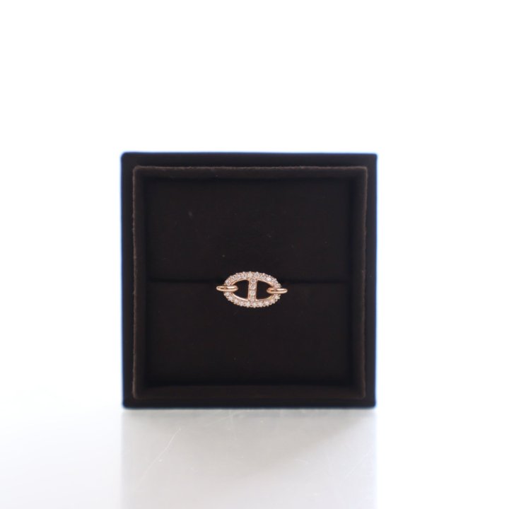 Hermes Diamond Farandole Ring Sz 53