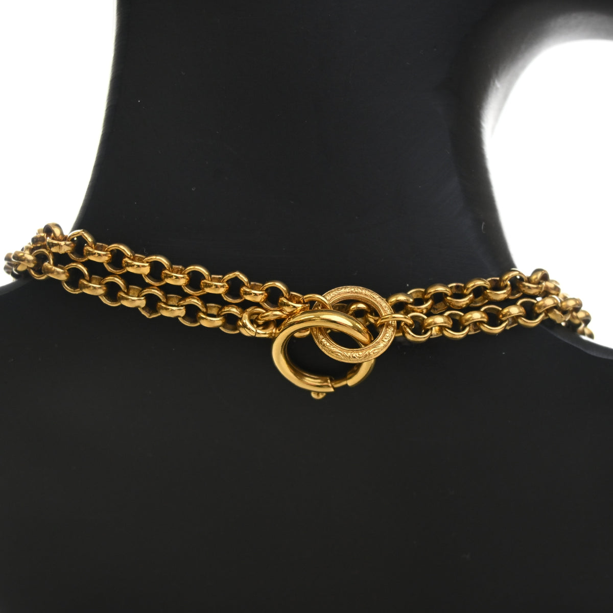 Chanel Vintage CC Double Heart Necklace, photo 8 of 9