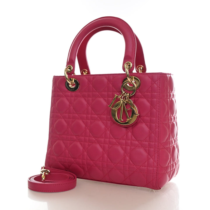 Christian Dior Medium Lambskin Lady Dior