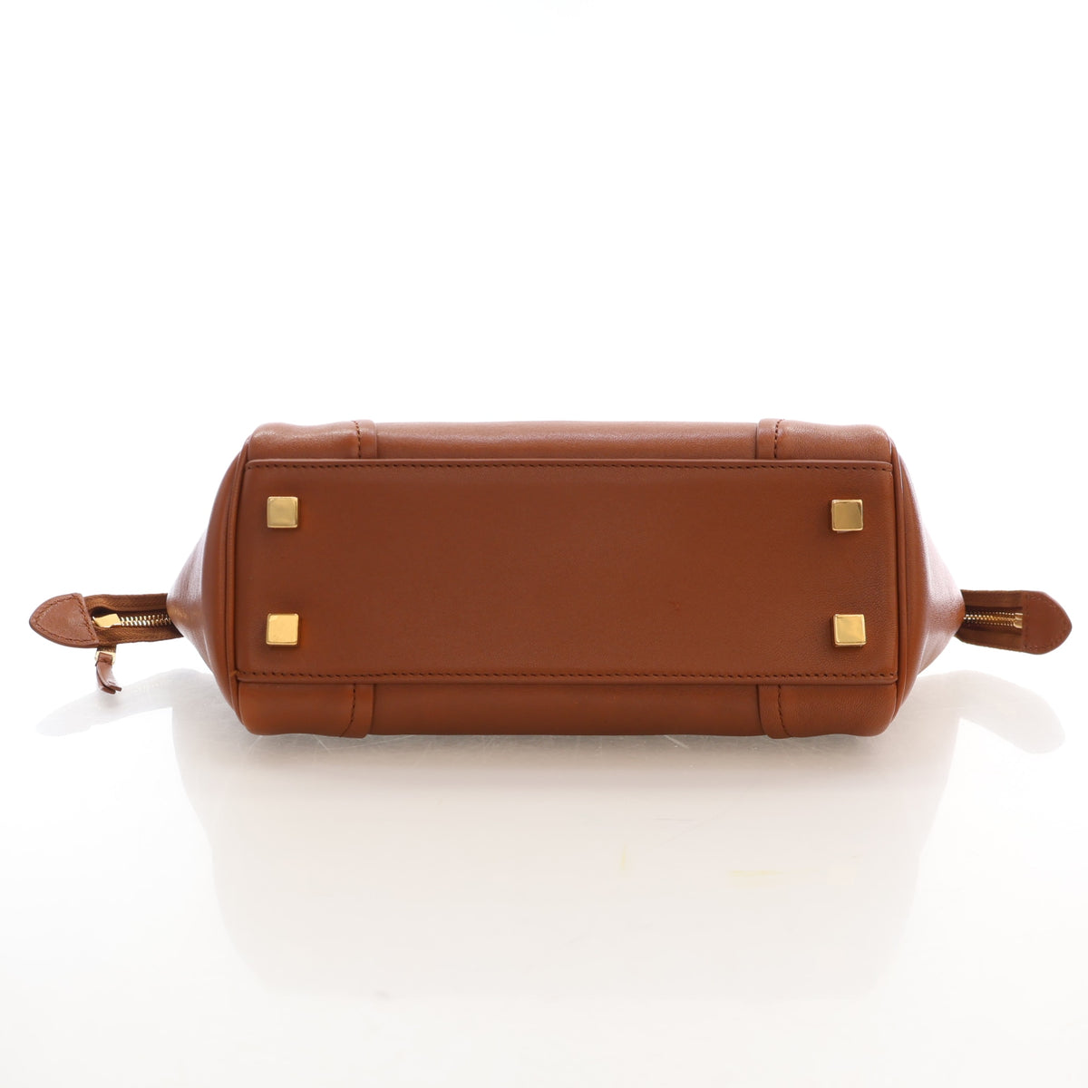 Pre-Owned Celine Tote Small Lambskin Luggage, base and feet view, photo 10 of 19