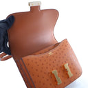 Hermes Gold Ostrich Constan...