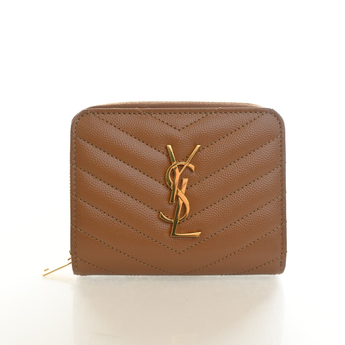 Saint Laurent Calfskin Cassandre Compact Zip Wallet, photo 1 of 12