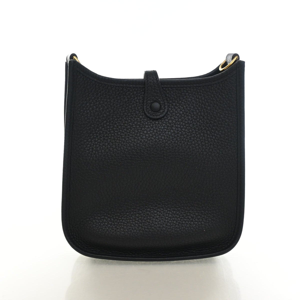 Pre-Owned Hermès Evelyne TPM Noir Clemence Leather 16, front view, photo 10 of 12