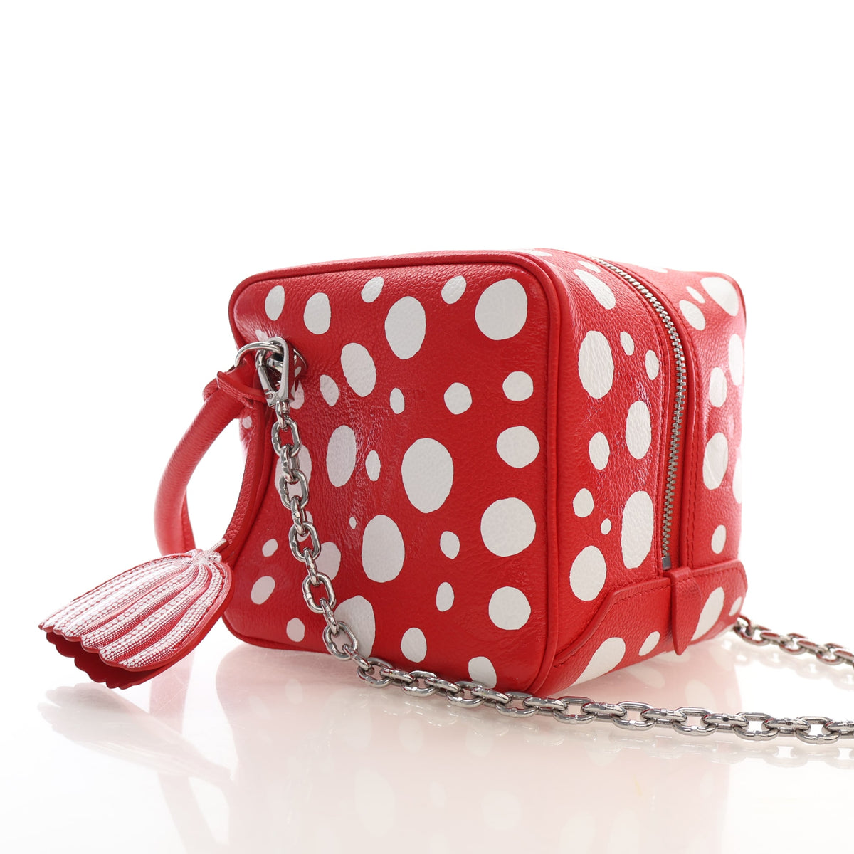 Pre-Owned Louis Vuitton X Yayoi Kusama Monogram Empreinte Square Bag, side profile