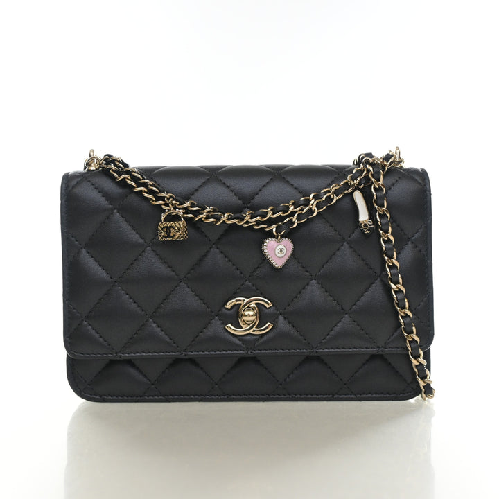 Chanel Pearly Lambskin Charms Wallet On Chain (WOC)