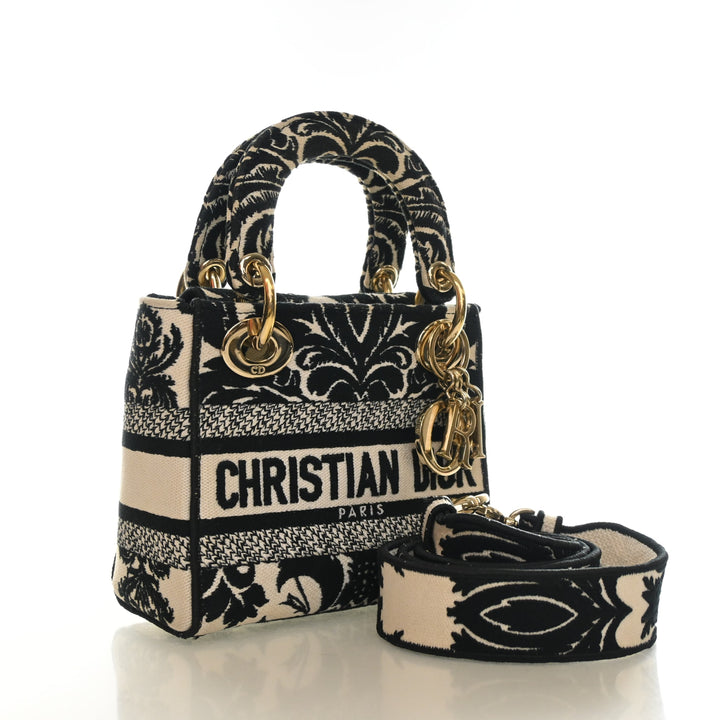 Christian Dior Mini Embroidered Canvas Lady D-Lite