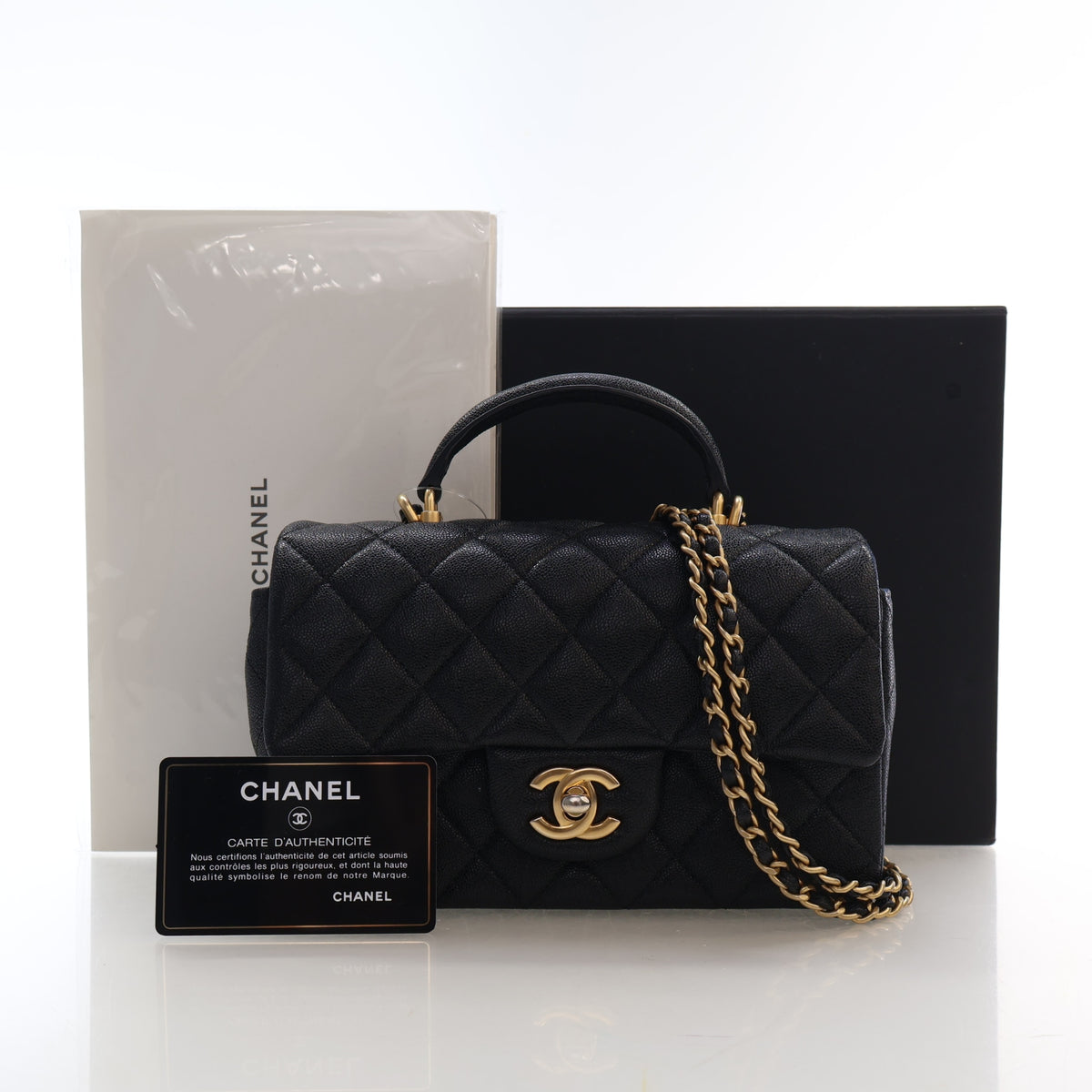 Chanel Mini Caviar Top Handle Bag, photo 17 of 17