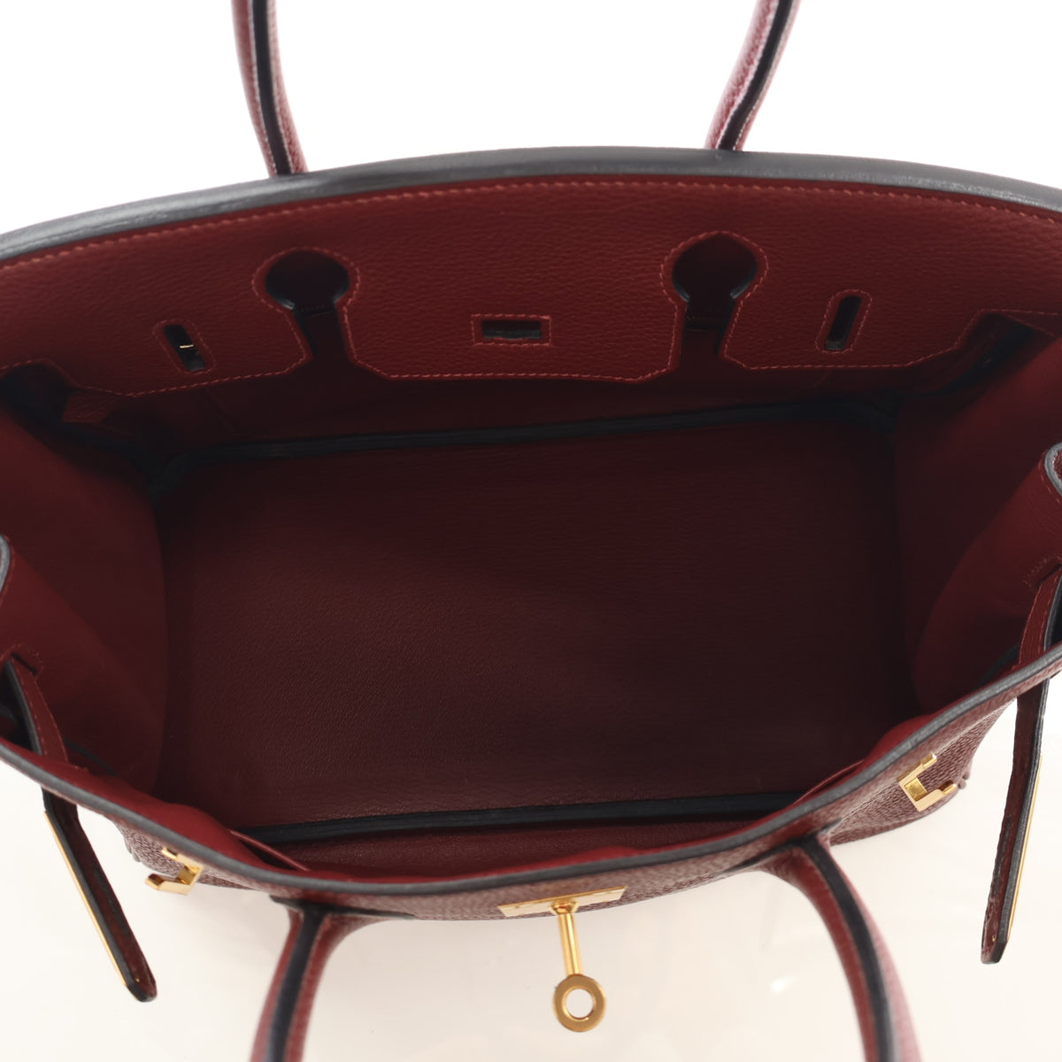 Hermes Vintage Bordeaux Clemence Birkin 30, photo 11 of 15