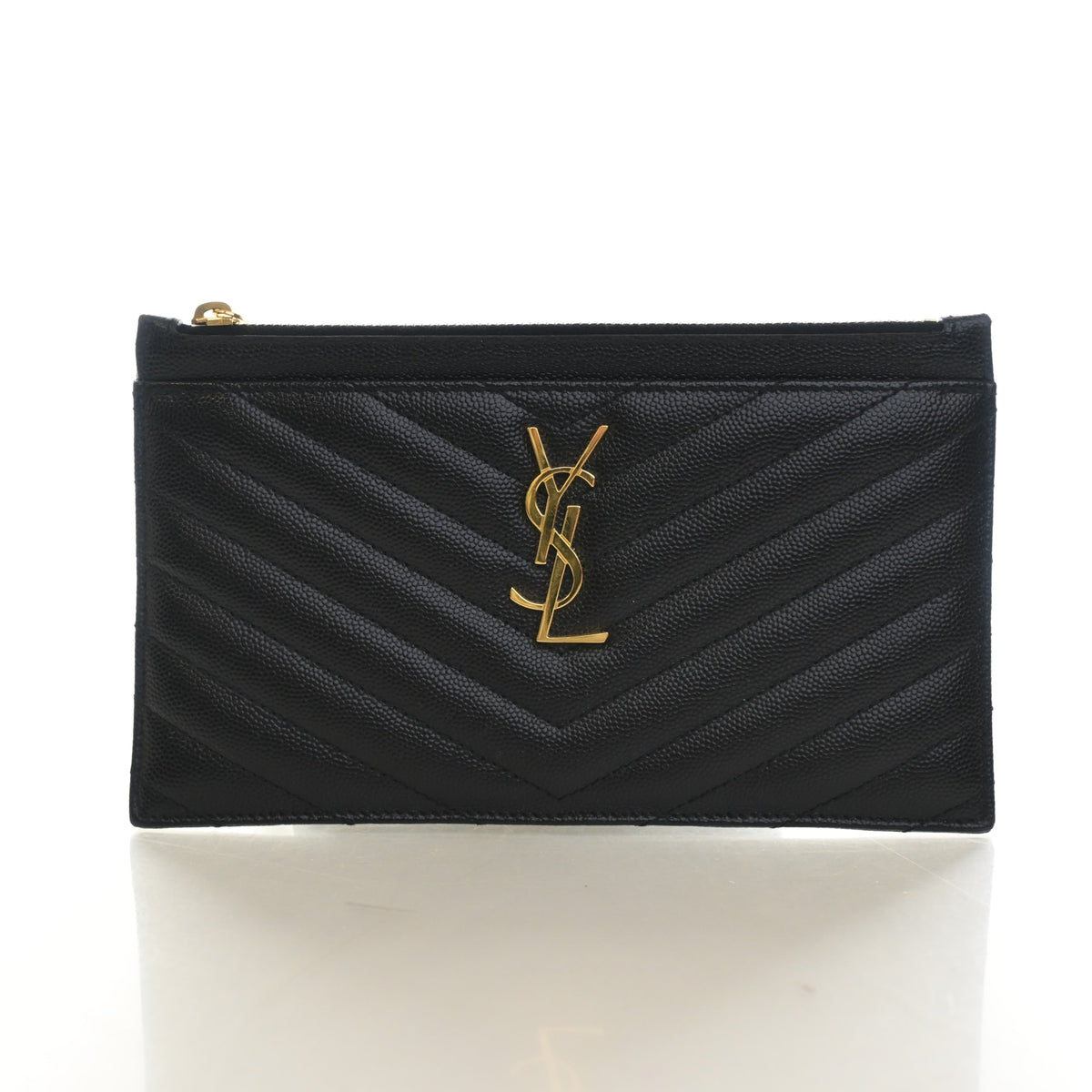 Saint Laurent Calfskin Monogram Pouch, photo 1 of 12