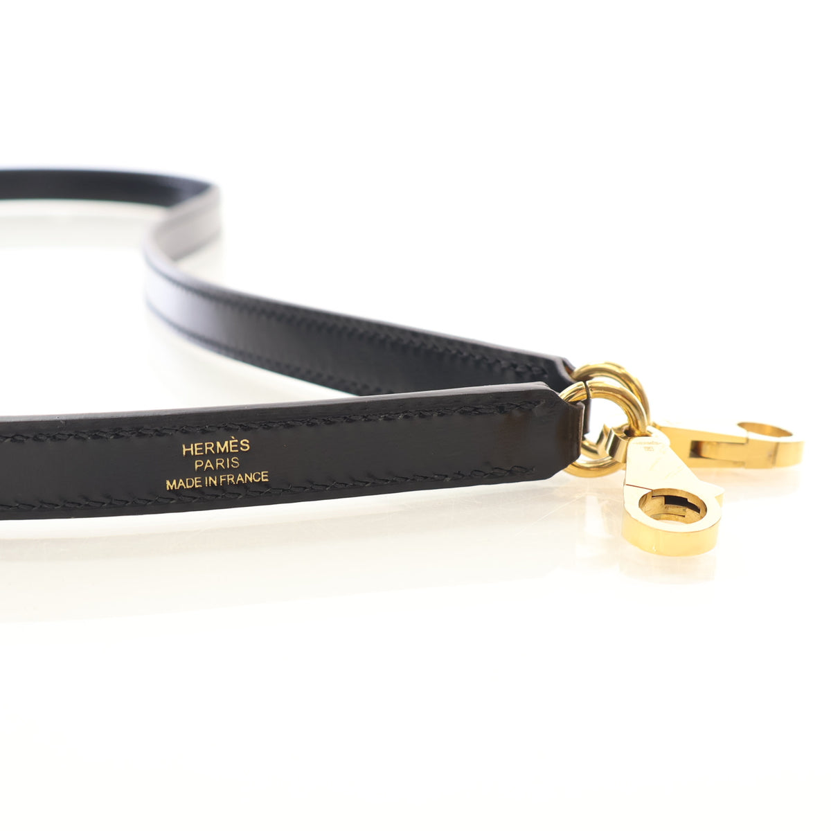 Vintage Hermès Kelly 28 Noir Box Calf, gold hardware close-up, photo 11 of 18