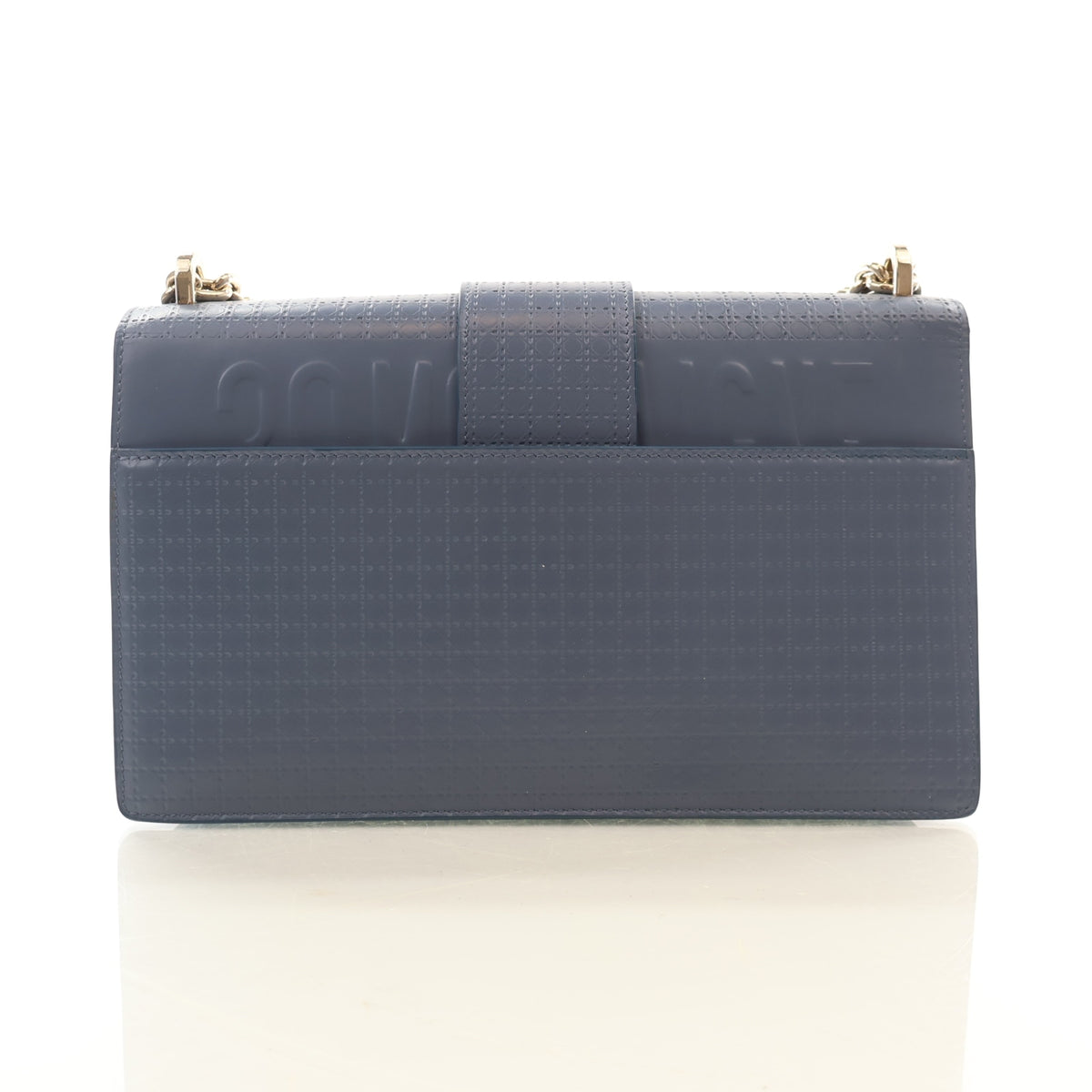 Pre-Owned Christian Dior 30 Calfskin Montgaine Flap Chain Bag, back view