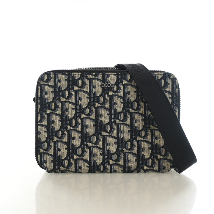Christian Dior Oblique Zipped Pouch With Strap