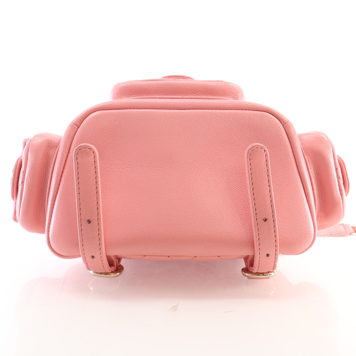Pre-Owned Chanel Duma Backpack Small Caviar Leather, base and feet view, photo 9 of 15