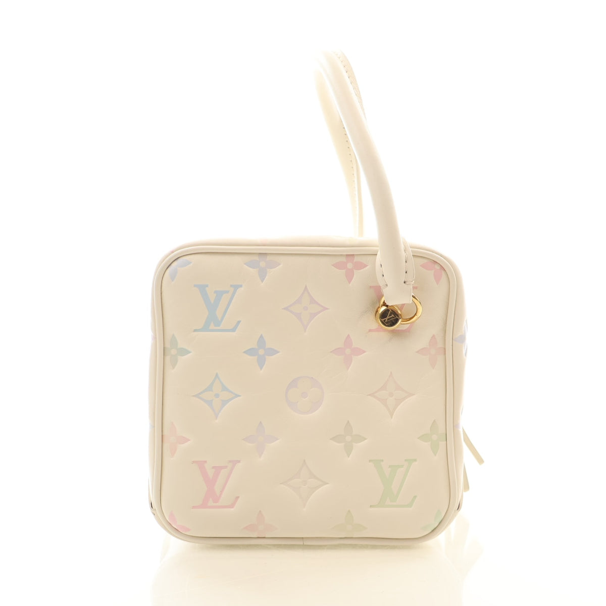 Pre-Owned Louis Vuitton Multicolor Monogram Embossed Lambskin New Square Bag, side view