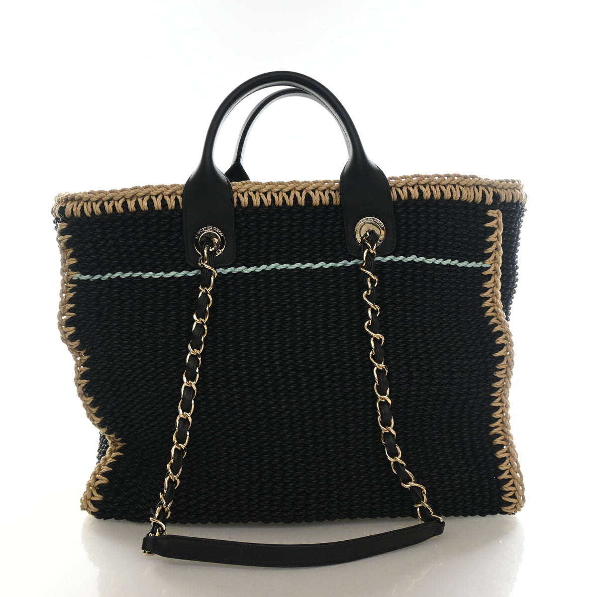 Pre-Owned Chanel Tote Medium Crochet Deauville, front view