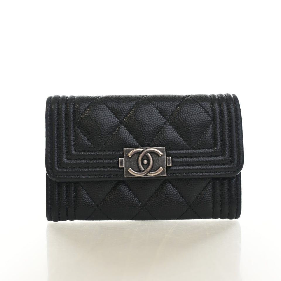 Chanel Caviar Boy Card Holder