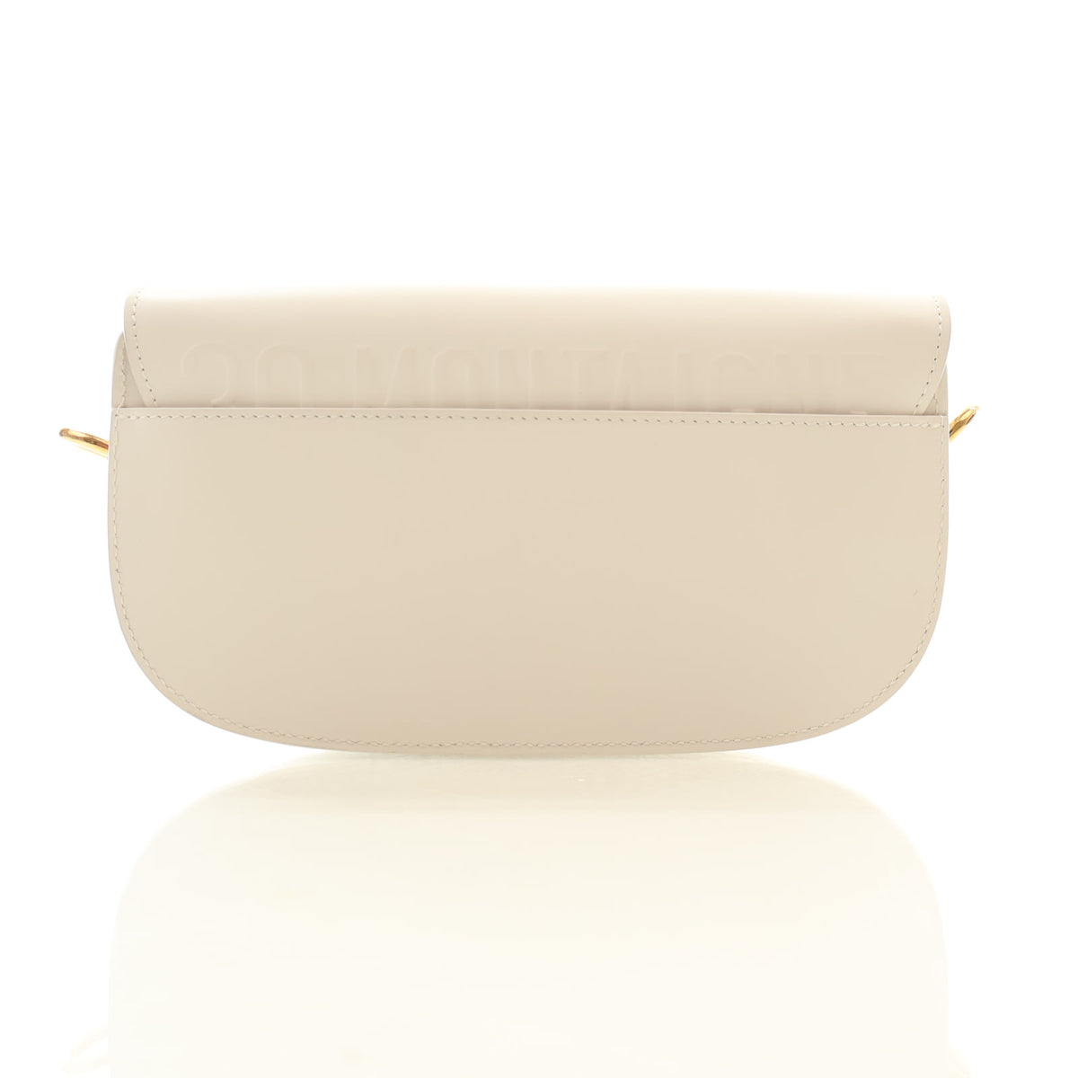 Pre-Owned Christian Dior Flap Bag Calfskin Bobby East West, back view