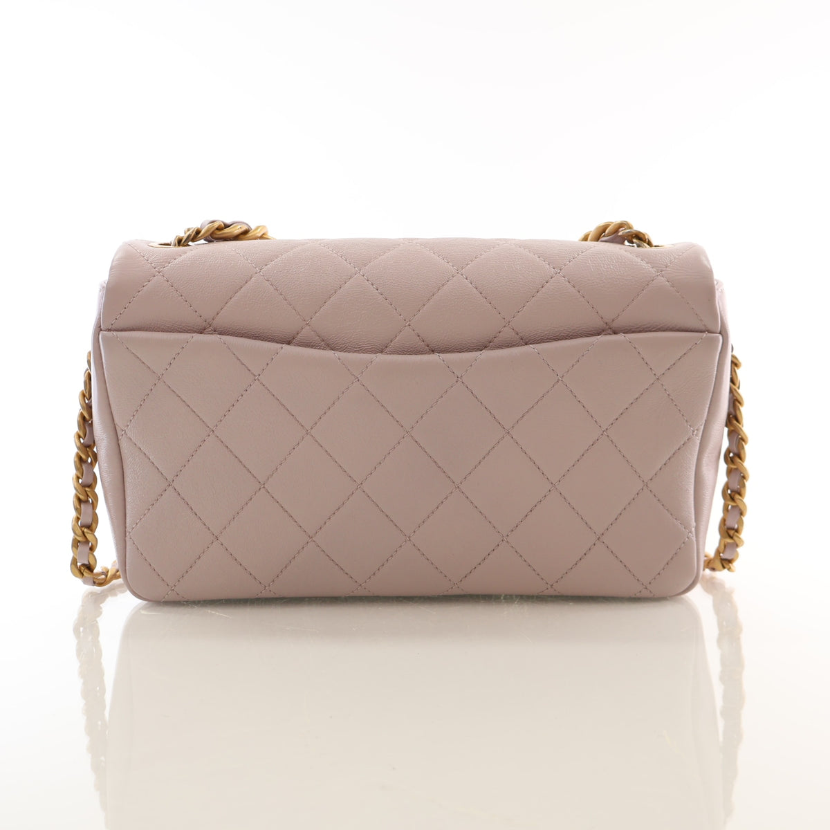 Pre-Owned Chanel Flap Bag Medium Calfskin Fashion Therapy, back view