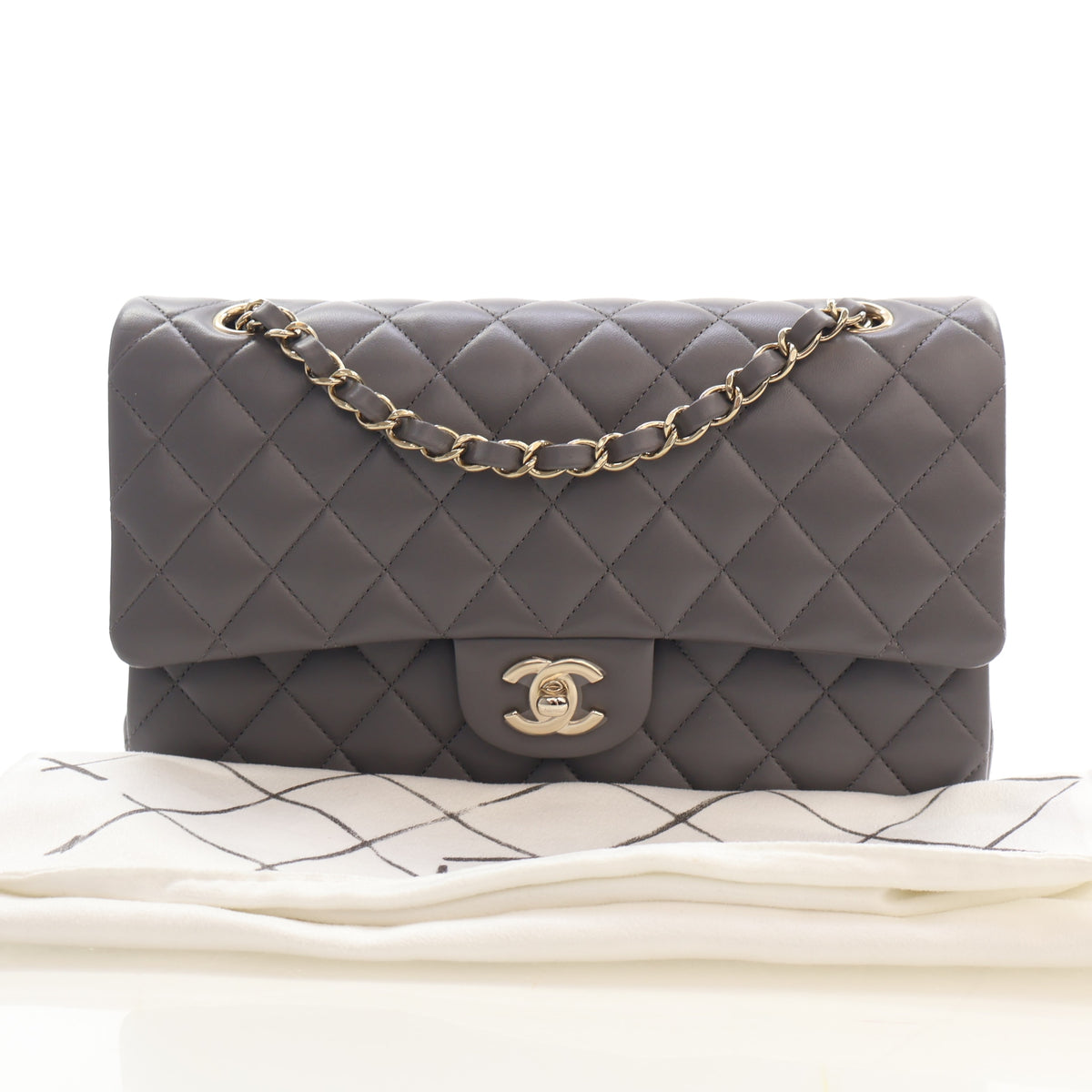 Pre-Owned Chanel Classic Double Flap Medium Lambskin Bag, photo 17 of 17