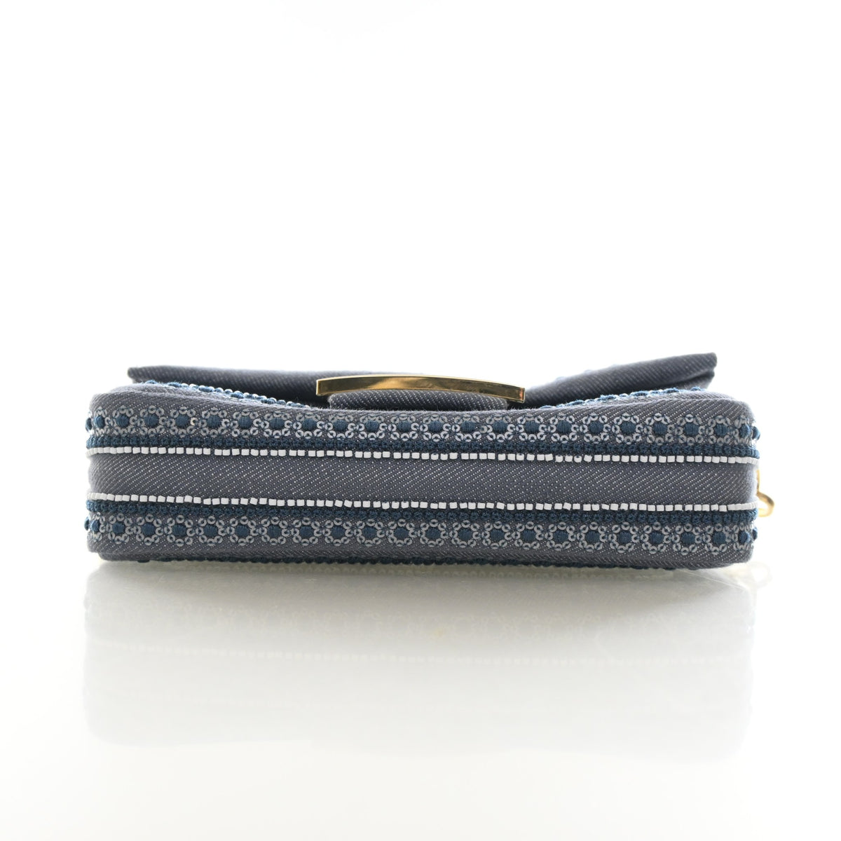 Fendi Mini Denim Coral Bandana Baguette, photo 9 of 14