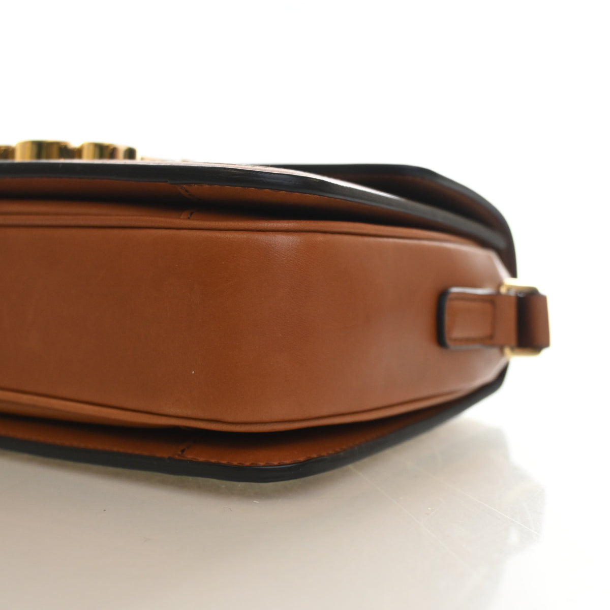 Pre-Owned Celine Flap Bag Teen Mixed Fibers Triomphe, side profile, photo 8 of 15