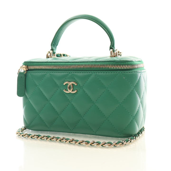 Chanel Lambskin Top Handle Vanity Case