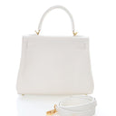 Hermes Blanc Swift Kelly 25