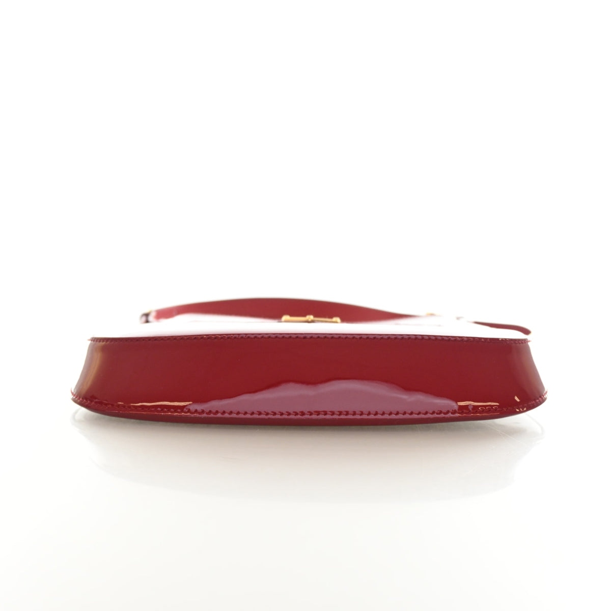 Pre-Owned Prada Small Patent Leather Cleo, base and feet view