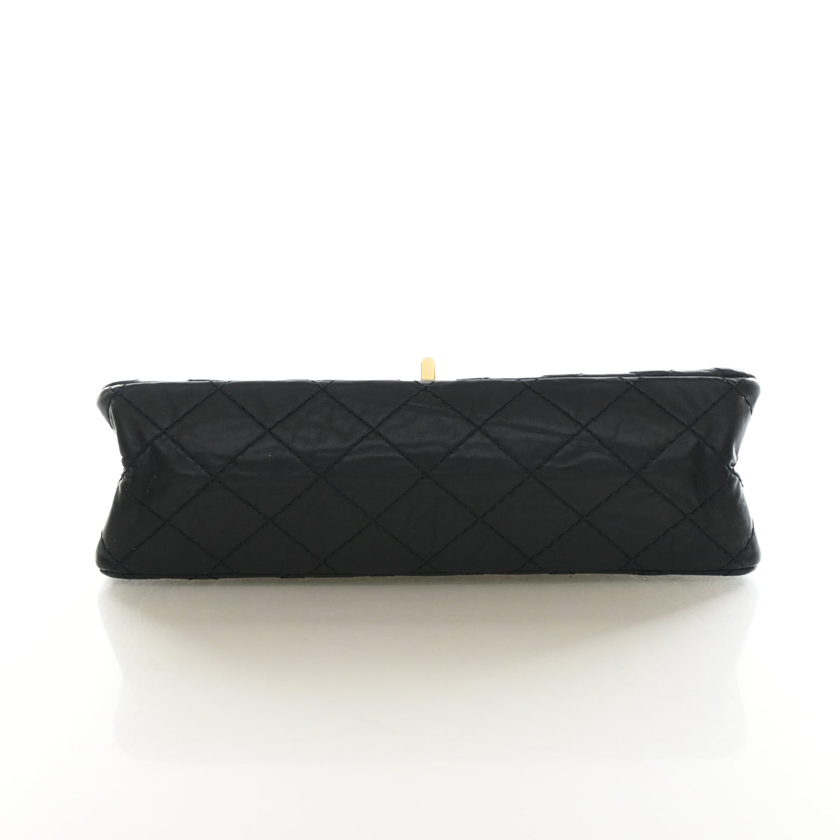 Pre-Owned Chanel Flap Bag 225 Aged Calfskin Reissue 2.55, base and feet view, photo 9 of 15