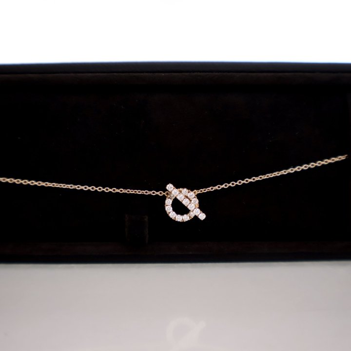 Hermes 18K Rose Gold Finesse Pendant